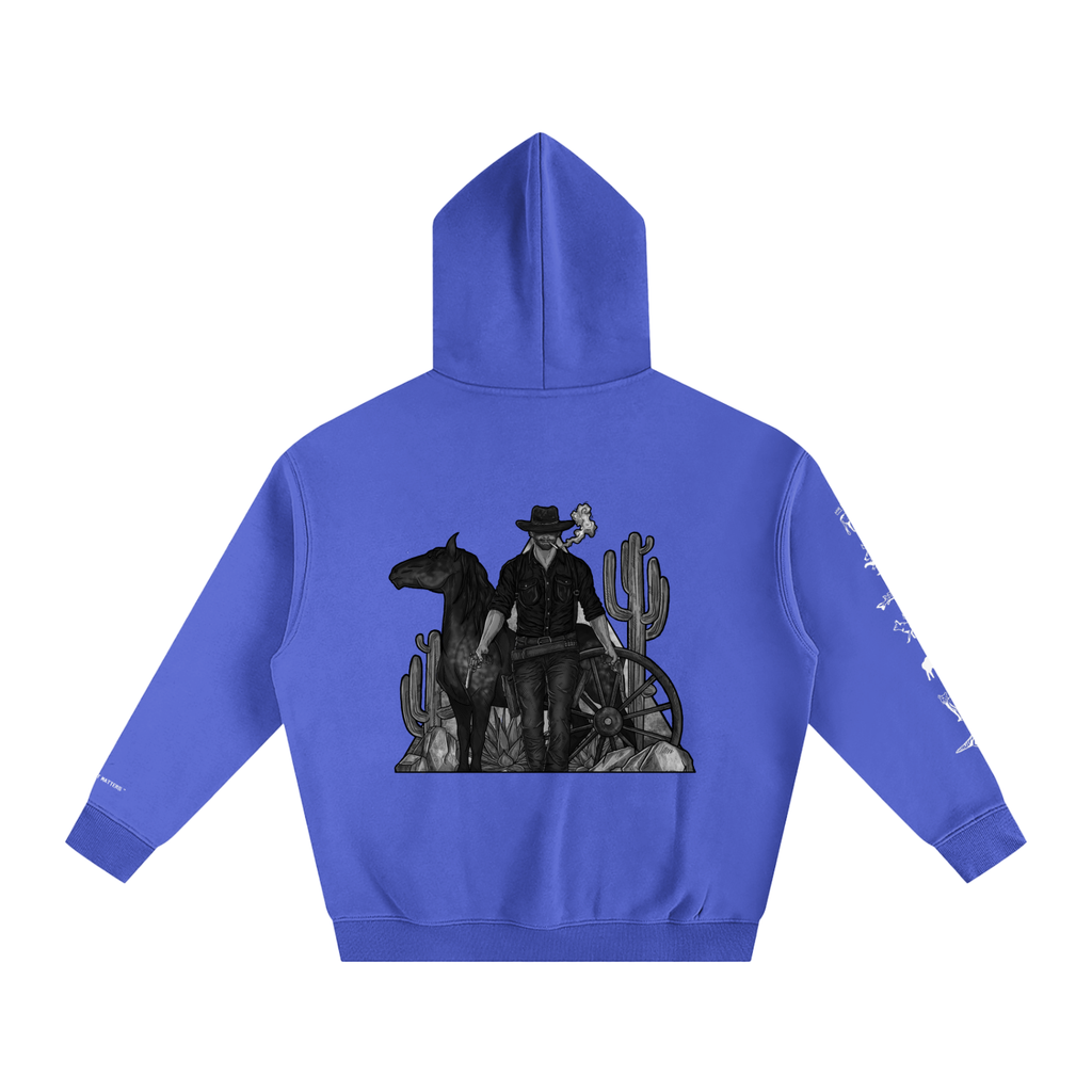 Forever Outlawed - B&W ( Darker ) Oversize Fleeced Hoodie