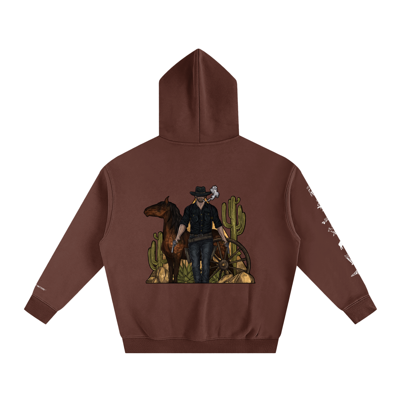Forever Outlawed - coloured ( Darker ) Oversize Fleeced Hoodie
