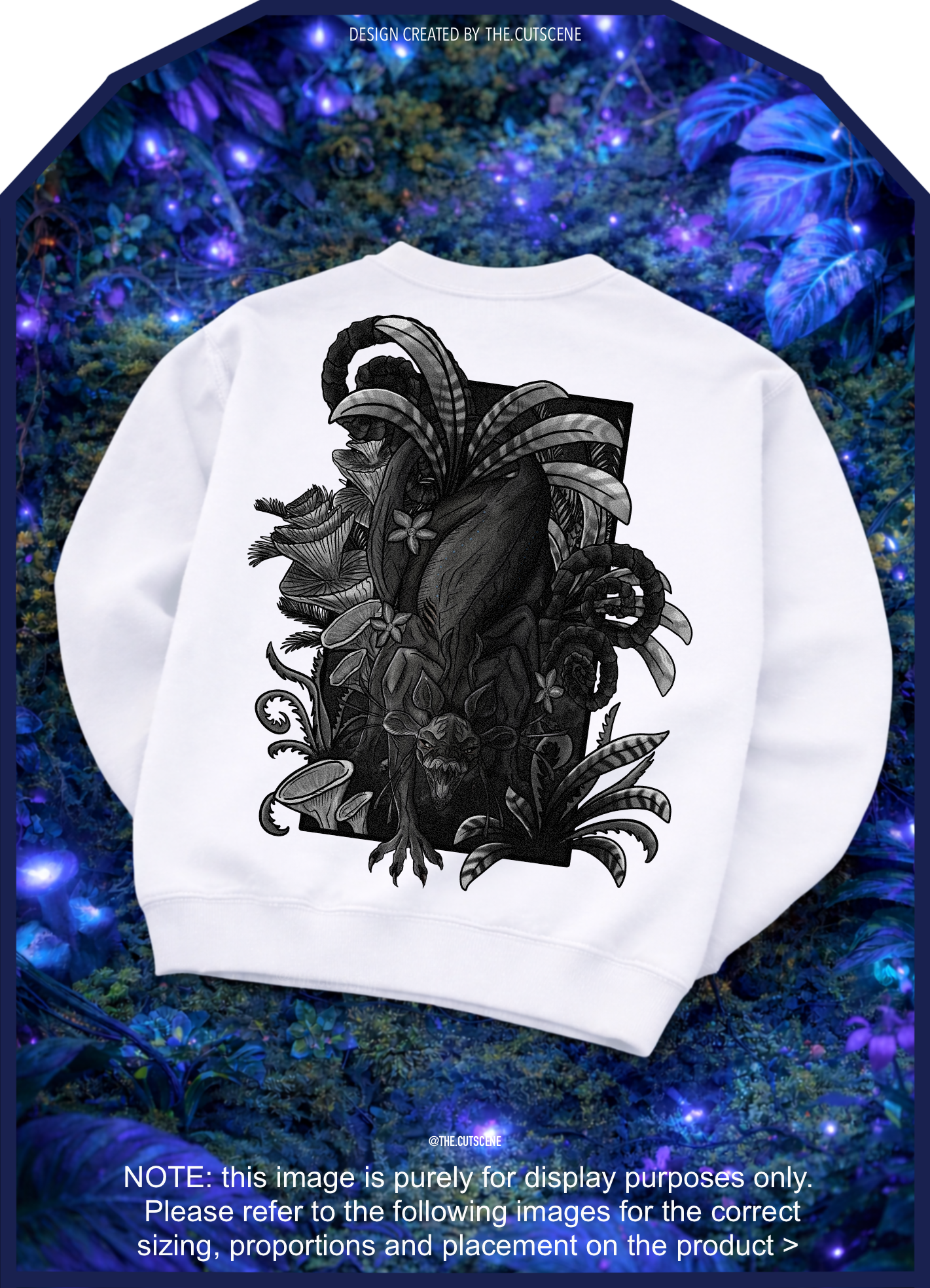 Echo of the first beast -( darker design B&W ) Essential Heavyweight Crewneck Sweatshirt