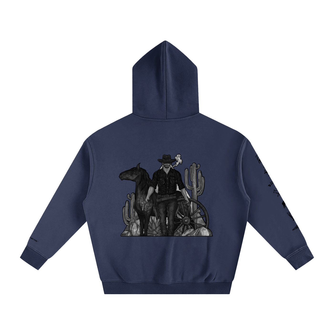Forever Outlawed - B&W ( Lighter ) Oversize Fleeced Hoodie