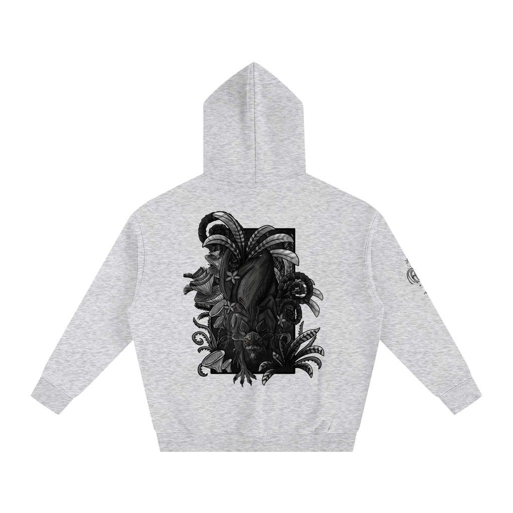 Echo Of The First Beast (BLACK&WHITE) - Lighter Colours ) Oversized Fleece Hoodie