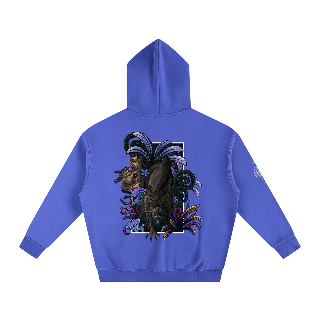 Echo Of The First Beast  - Darker Colours ) Oversized Fleece Hoodie
