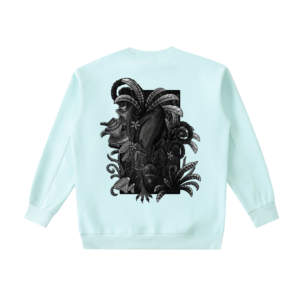 Echo of the first beast -( darker design B&W ) Essential Heavyweight Crewneck Sweatshirt