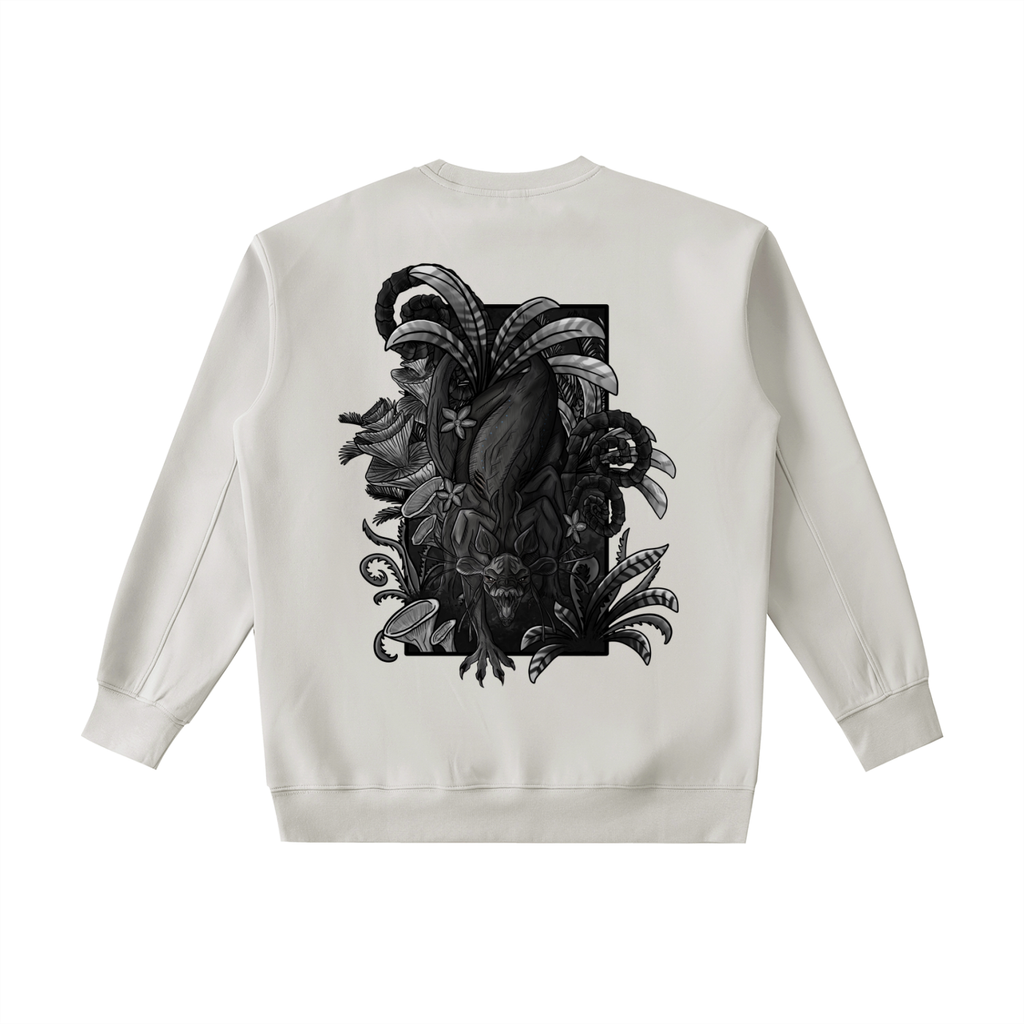 Echo of the first beast -( darker design B&W ) Essential Heavyweight Crewneck Sweatshirt