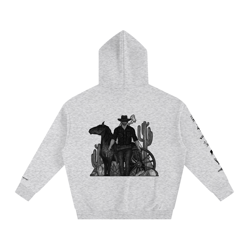 Forever Outlawed - B&W ( Lighter ) Oversize Fleeced Hoodie