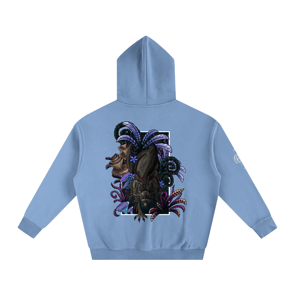Echo Of The First Beast  - Darker Colours ) Oversized Fleece Hoodie