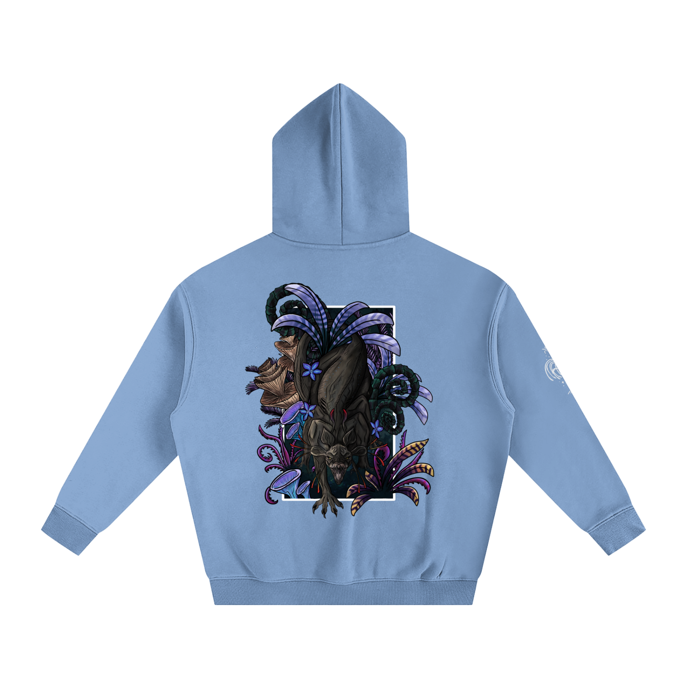 Echo Of The First Beast  - Darker Colours ) Oversized Fleece Hoodie