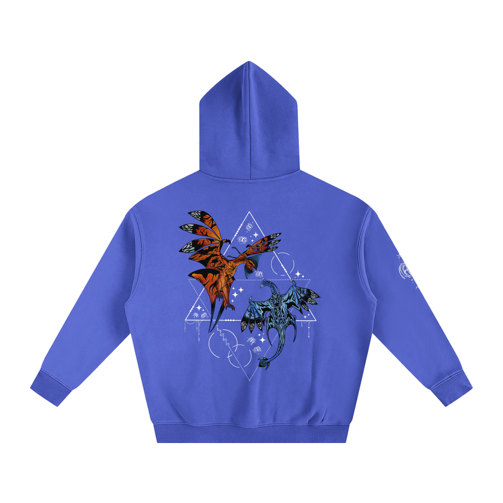Wings Of The First Bond - Darker Colours ) Oversized Fleece Hoodie