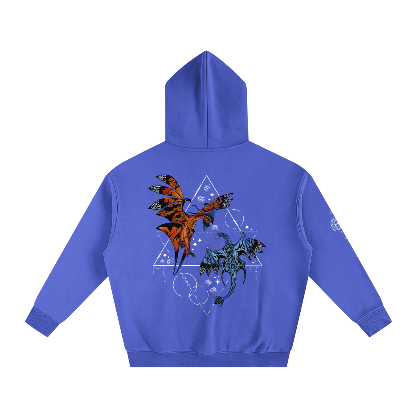 Wings Of The First Bond - Darker Colours ) Oversized Fleece Hoodie
