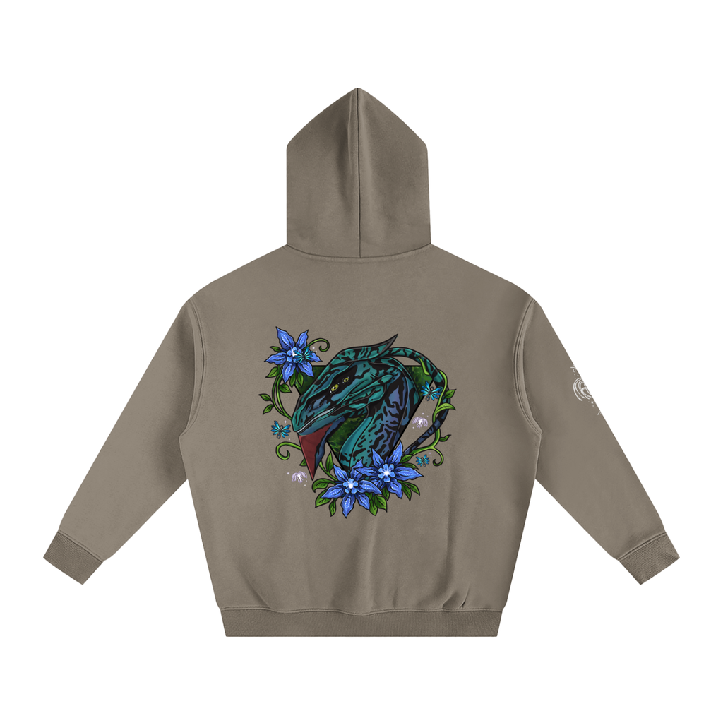 Spirit of the banshee - ( blue ) - oversized fleece hoodie