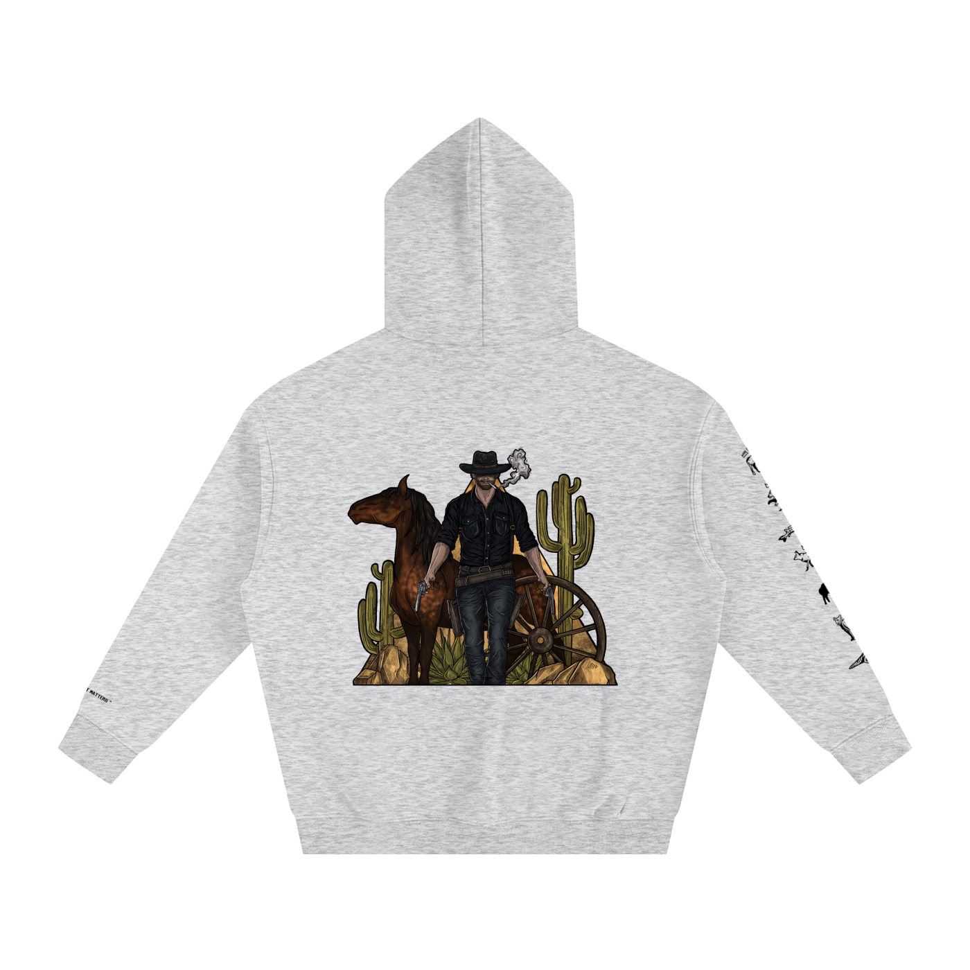 Forever Outlawed - coloured ( lighter ) Oversize Fleeced Hoodie