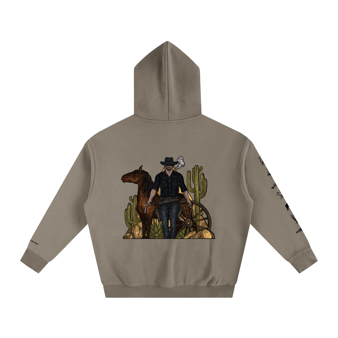 Forever Outlawed - coloured ( lighter ) Oversize Fleeced Hoodie