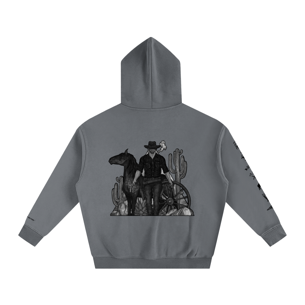 Forever Outlawed - B&W ( Lighter ) Oversize Fleeced Hoodie
