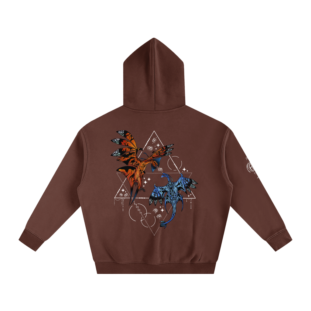 Wings Of The First Bond - Darker Colours ) Oversized Fleece Hoodie