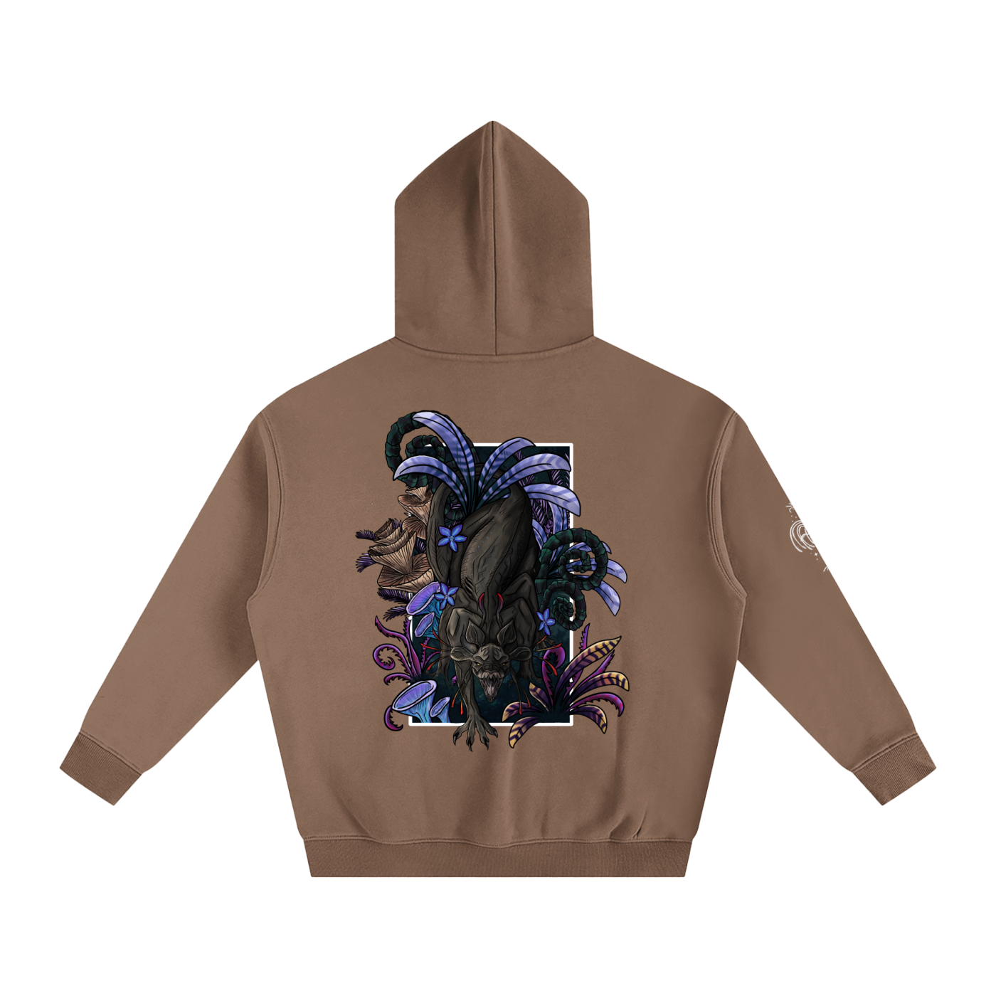 Echo Of The First Beast  - Darker Colours ) Oversized Fleece Hoodie