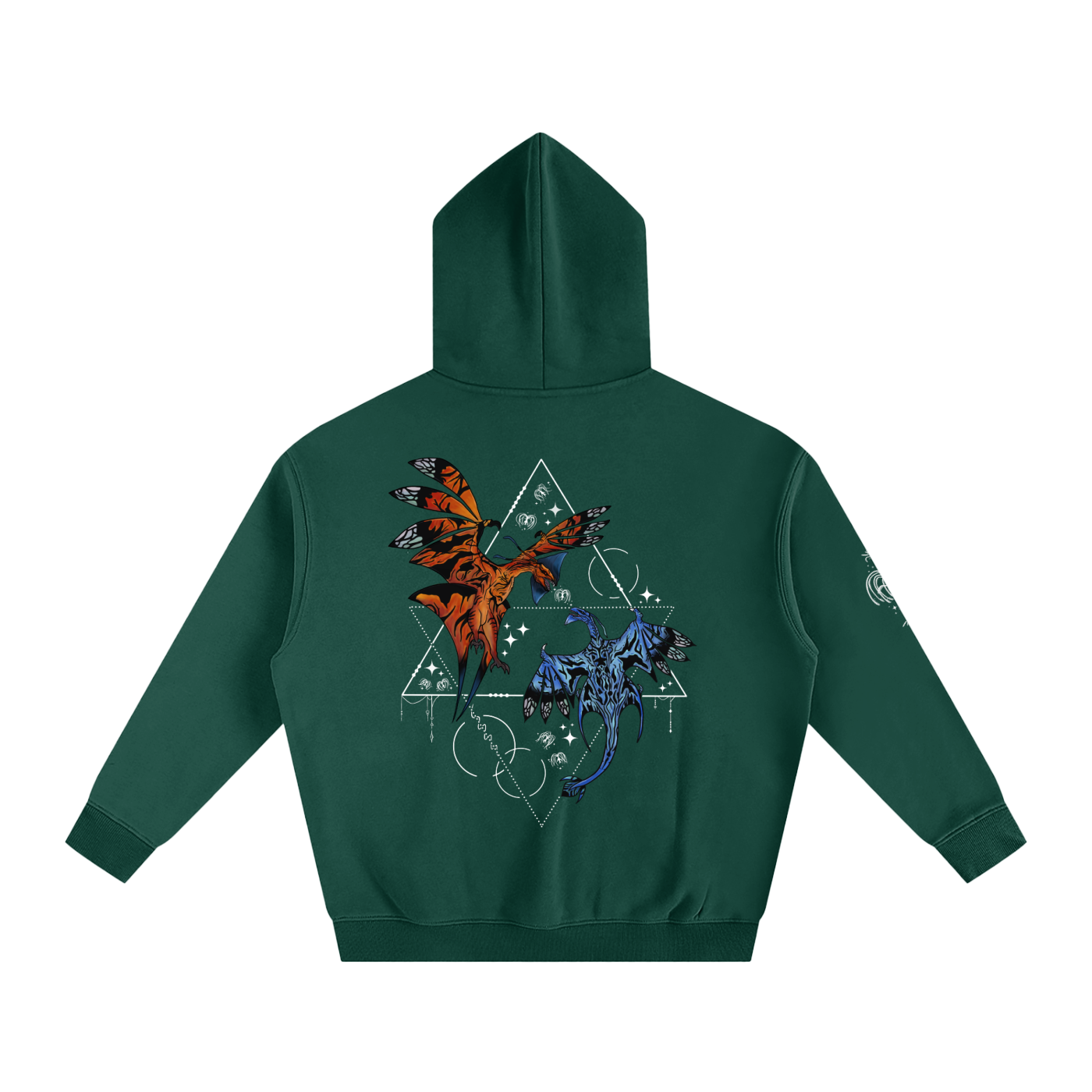 Wings Of The First Bond - Darker Colours ) Oversized Fleece Hoodie