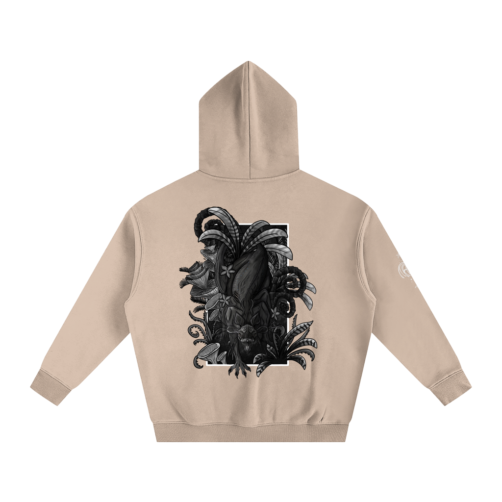 Echo Of The First Beast (BLACK&WHITE) - Darker Colours ) Oversized Fleece Hoodie