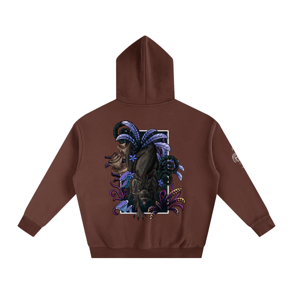 Echo Of The First Beast  - Darker Colours ) Oversized Fleece Hoodie
