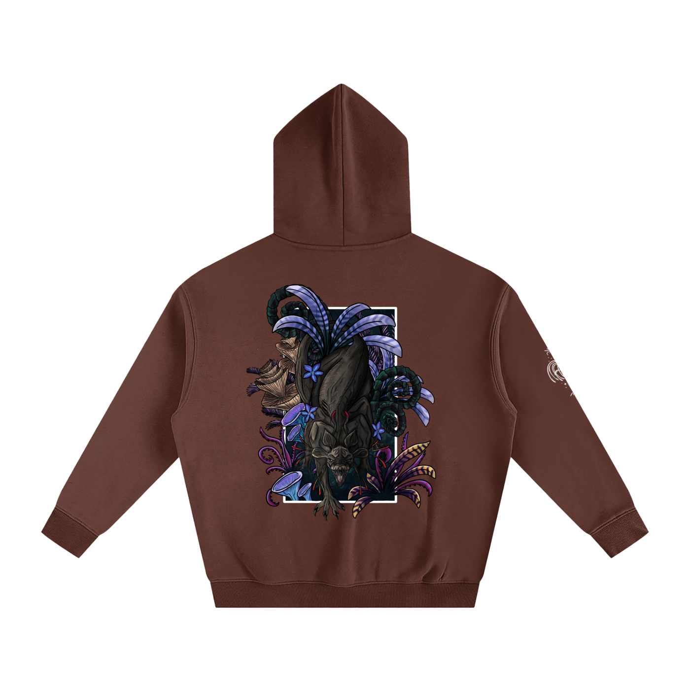 Echo Of The First Beast  - Darker Colours ) Oversized Fleece Hoodie