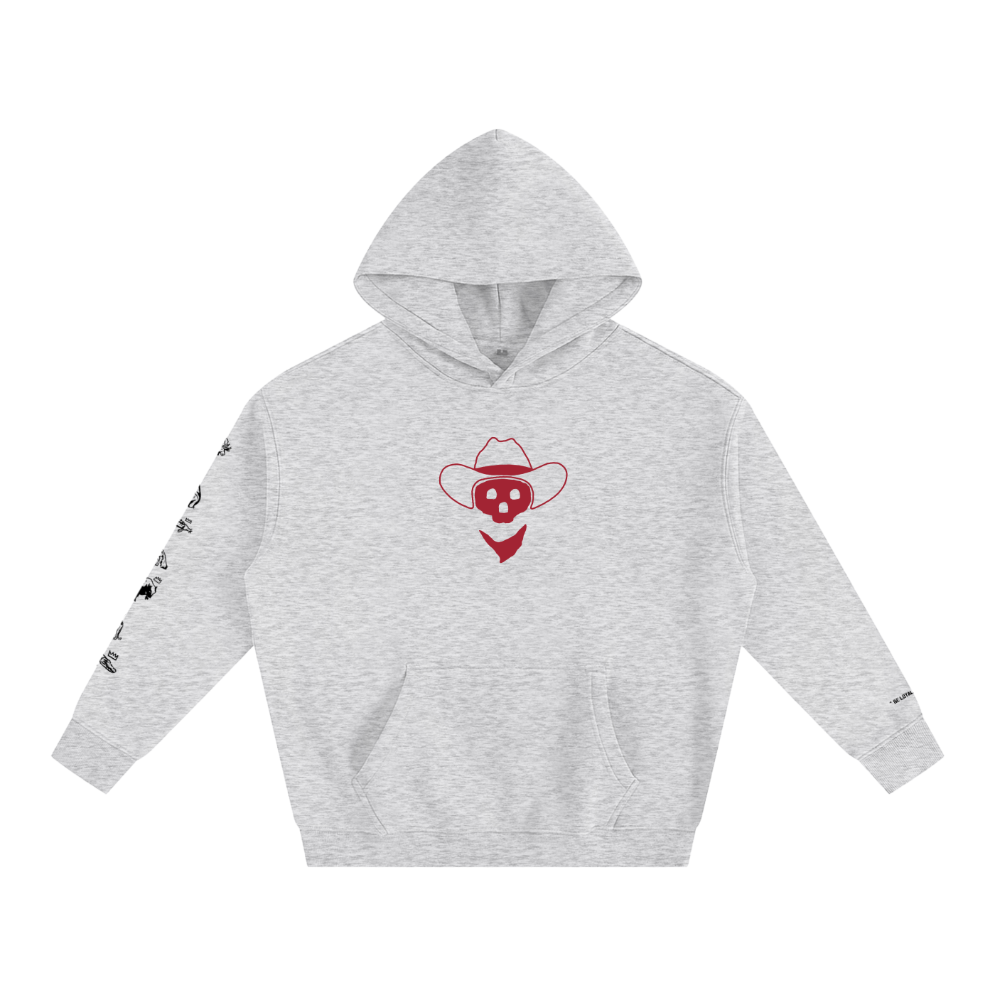 Forever Outlawed - B&W ( Lighter ) Oversize Fleeced Hoodie