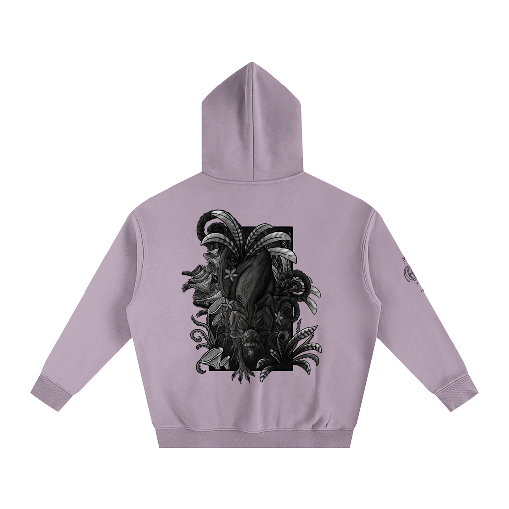 Echo Of The First Beast (BLACK&WHITE) - Lighter Colours ) Oversized Fleece Hoodie