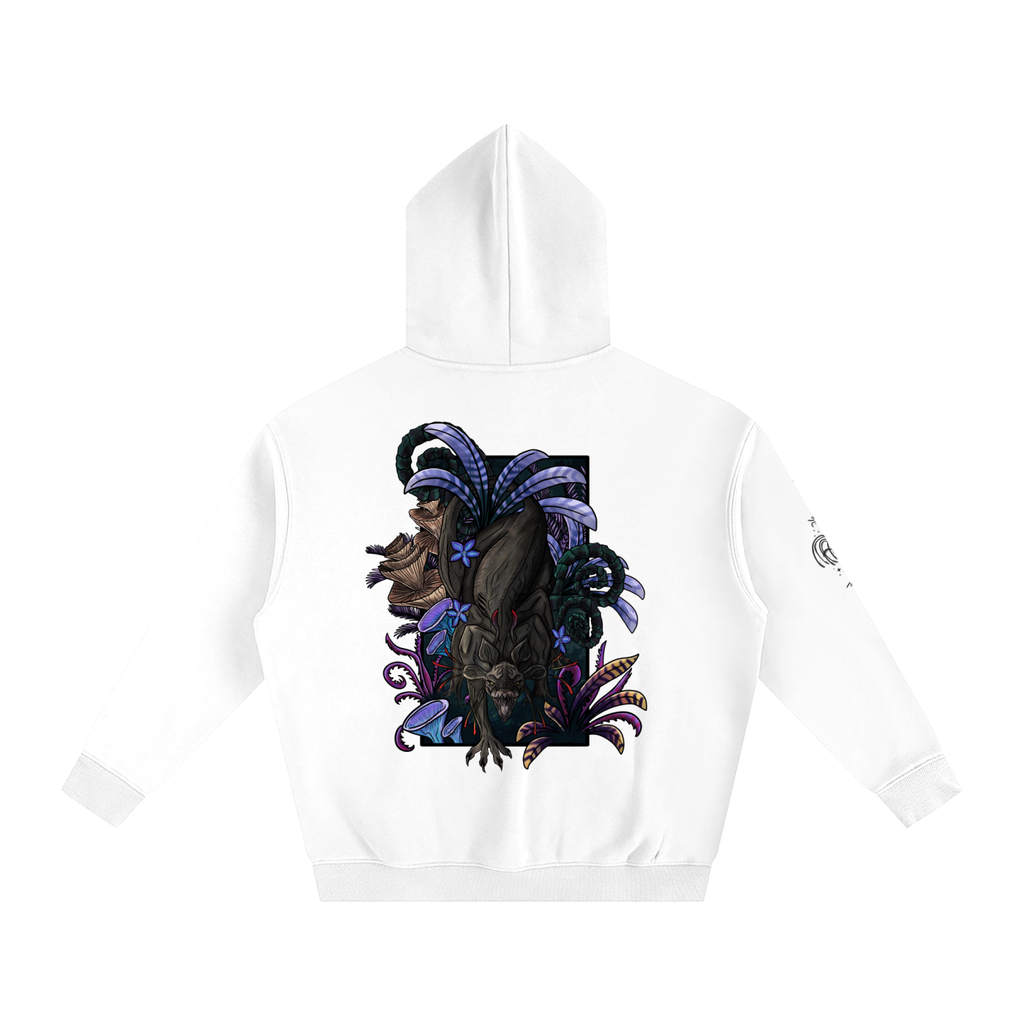Echo Of The First Beast  - Lighter Colours ) Oversized Fleece Hoodie