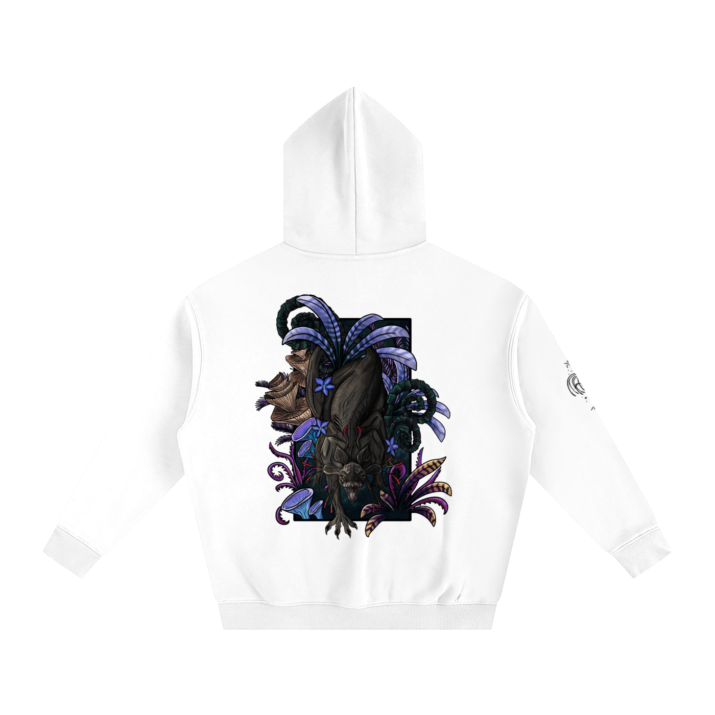Echo Of The First Beast  - Lighter Colours ) Oversized Fleece Hoodie