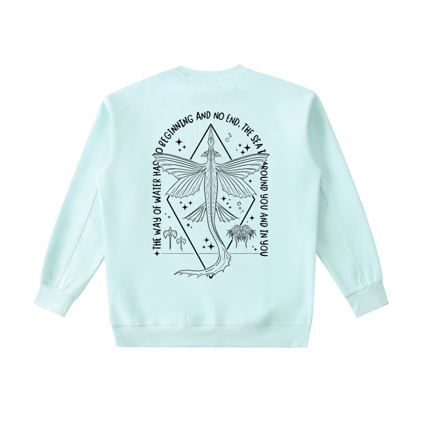 Ocean wings - ( darker Design )  Essential Heavyweight Crewneck Sweatshirt