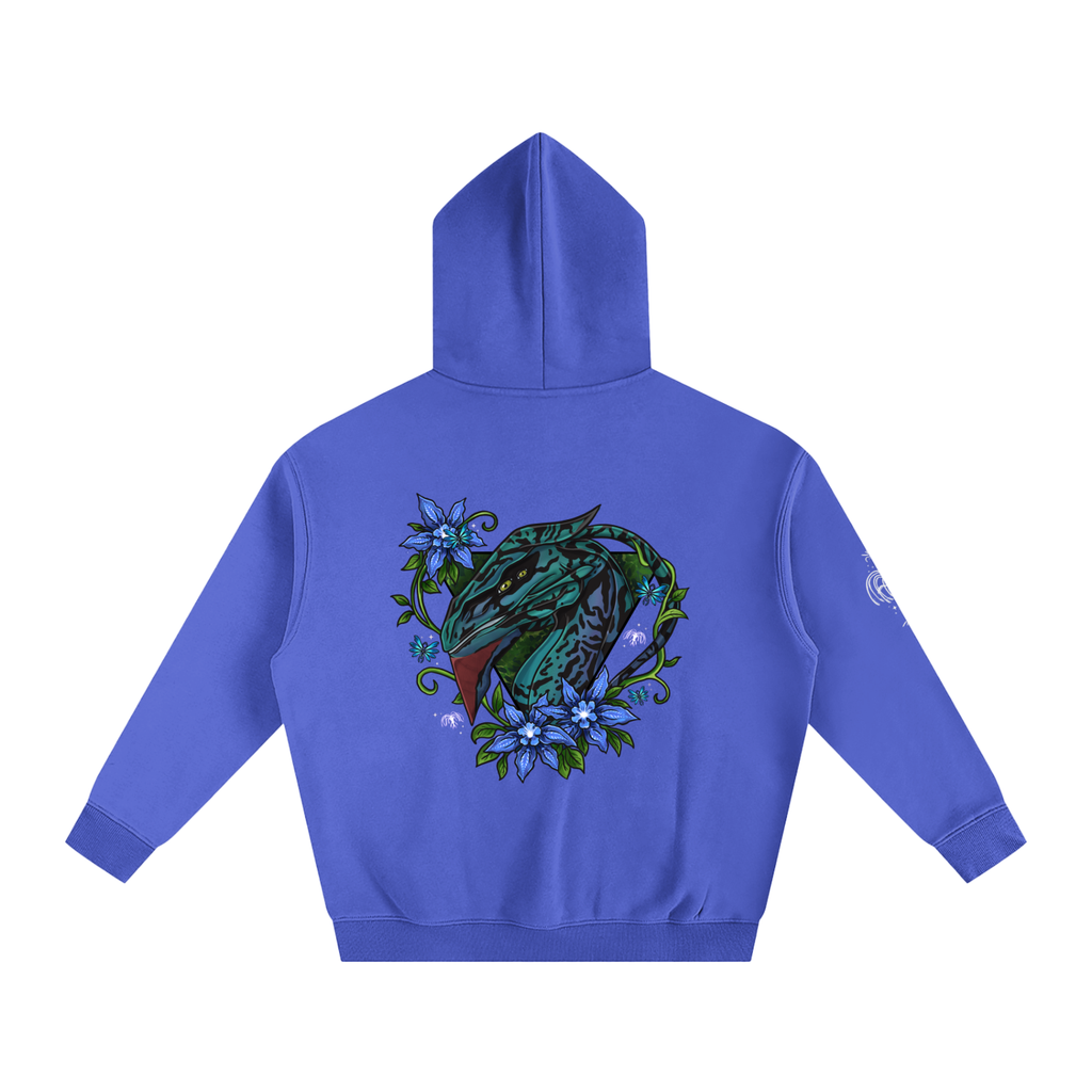Spirit of the banshee - ( blue ) - oversized fleece hoodie