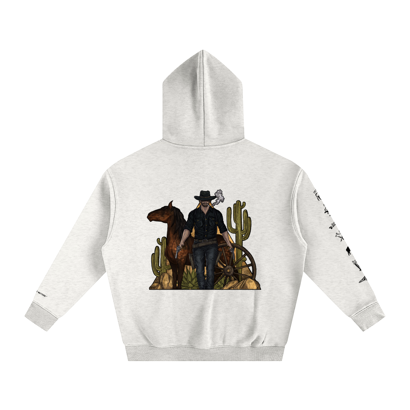 Forever Outlawed - coloured ( lighter ) Oversize Fleeced Hoodie