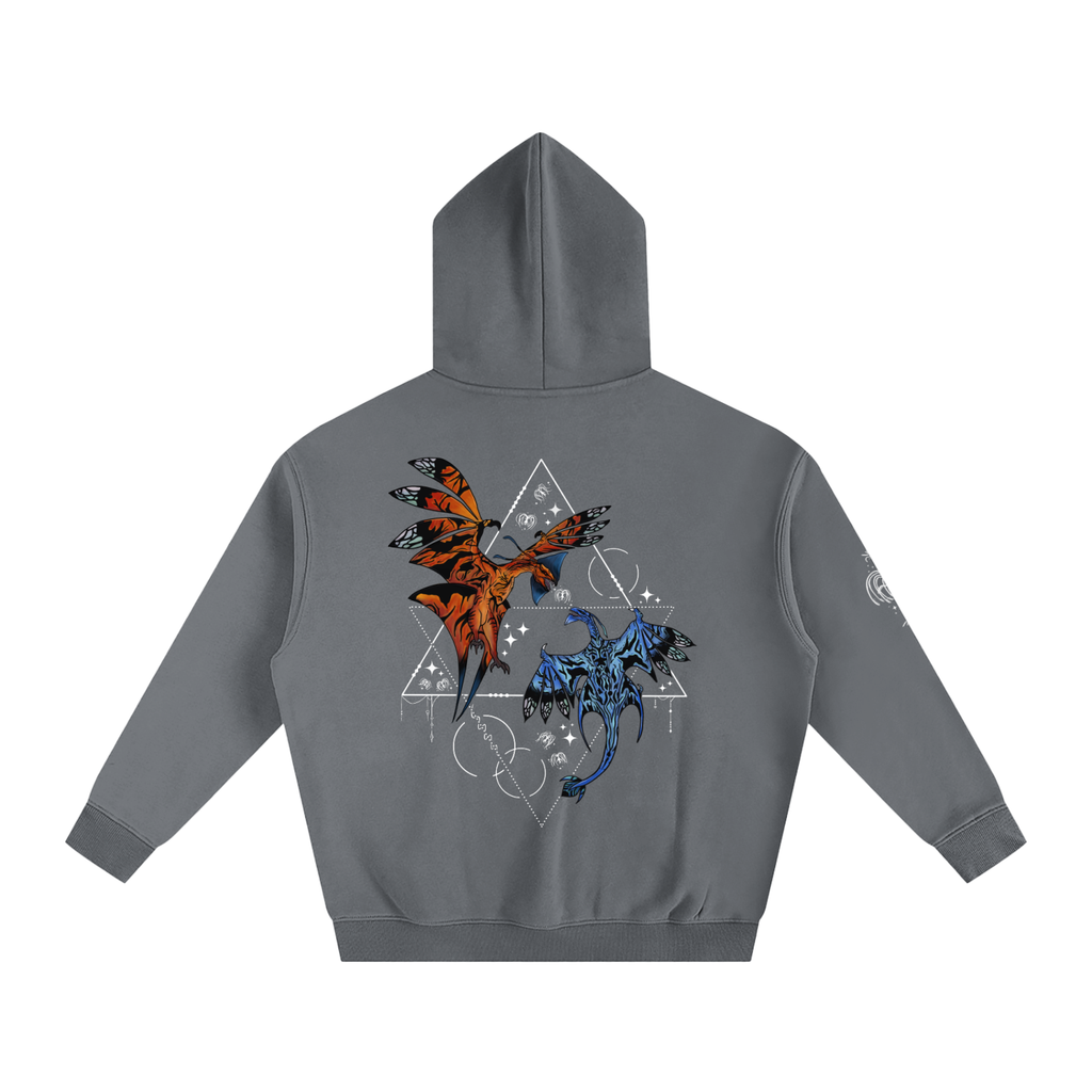 Wings Of The First Bond - Darker Colours ) Oversized Fleece Hoodie