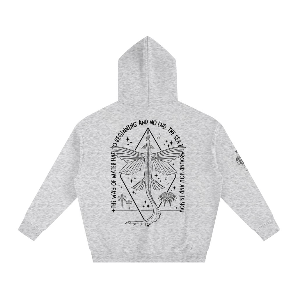 Ocean Wings - Lighter Colours ) Oversized Fleece Hoodie