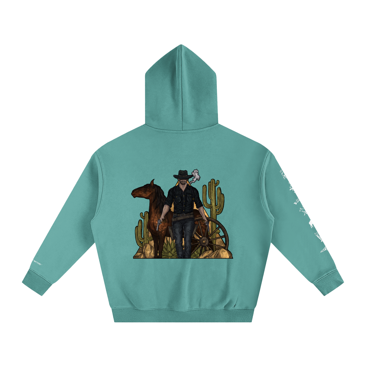 Forever Outlawed - coloured ( Darker ) Oversize Fleeced Hoodie