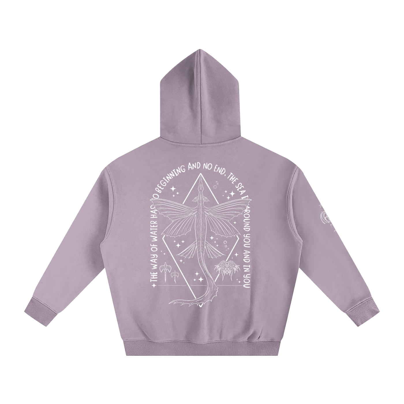Ocean Wings - Darker Colours ) Oversized Fleece Hoodie