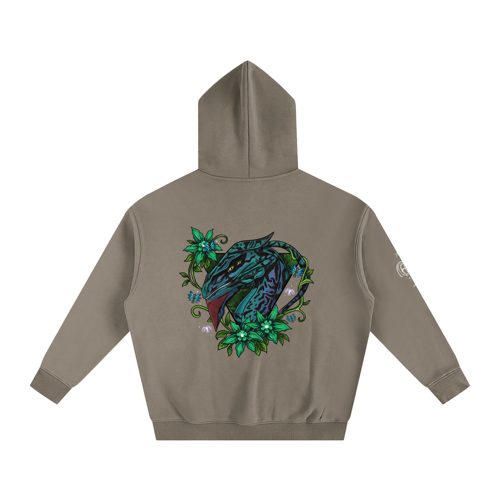 Spirit of the banshee - ( green ) - oversized fleece hoodie