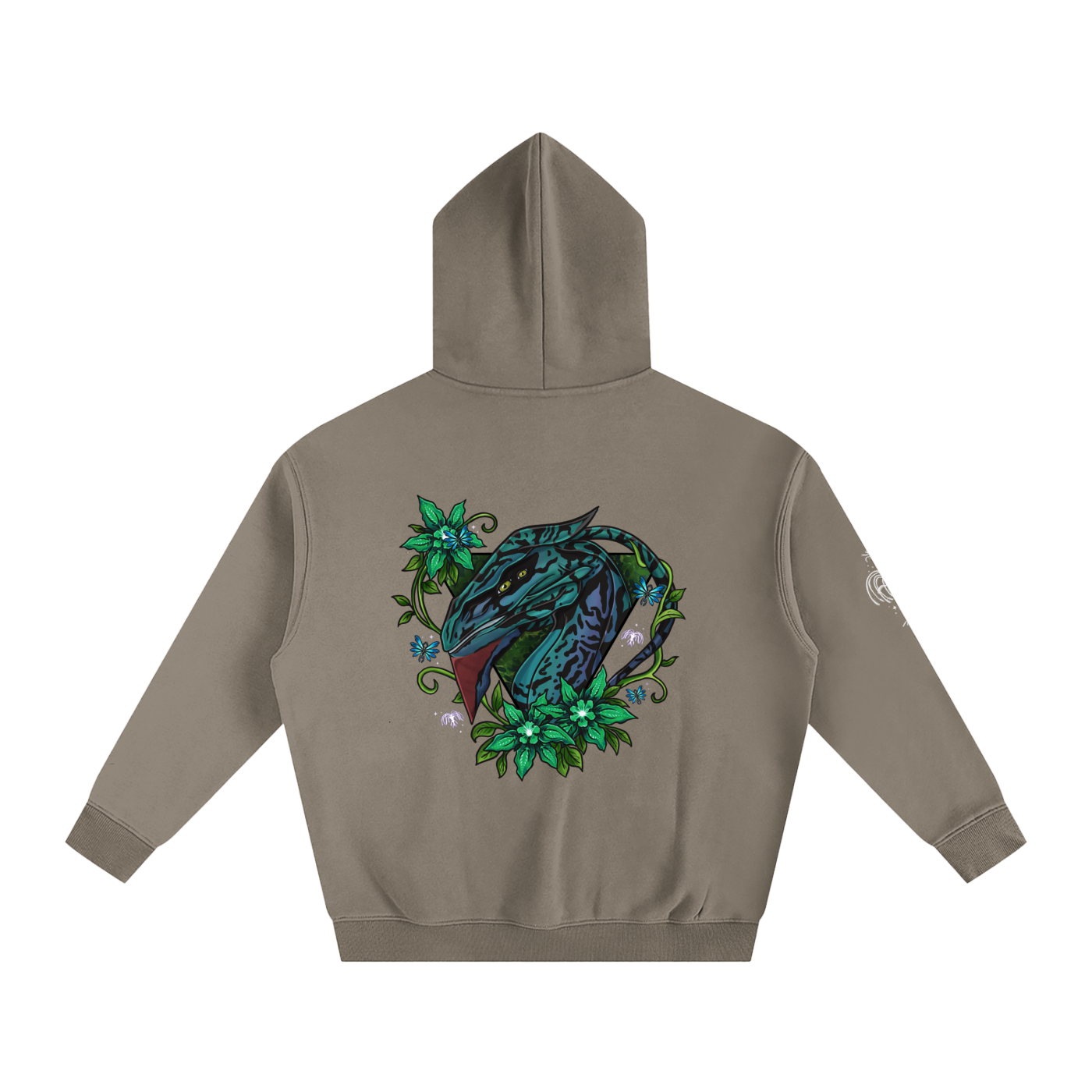 Spirit of the banshee - ( green ) - oversized fleece hoodie