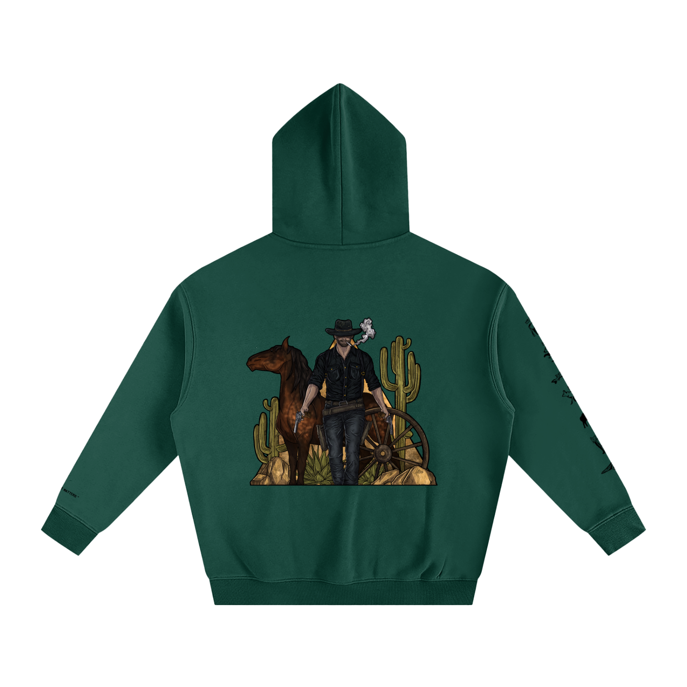Forever Outlawed - coloured ( lighter ) Oversize Fleeced Hoodie