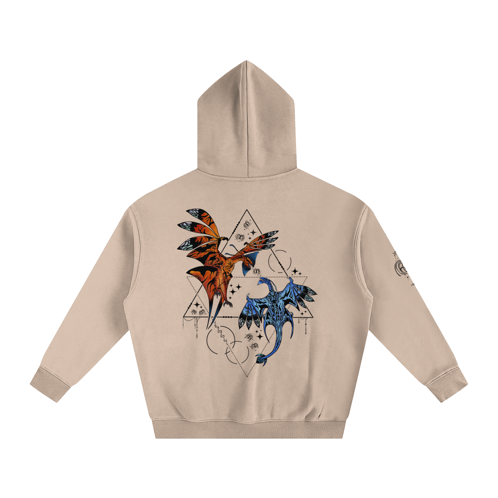 Wings Of The First Bond - Lighter Colours ) Oversized Fleece Hoodie