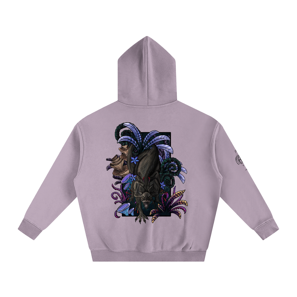 Echo Of The First Beast  - Lighter Colours ) Oversized Fleece Hoodie