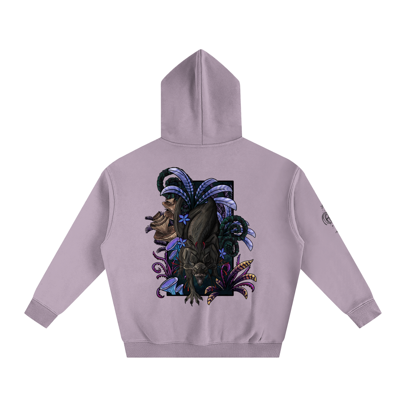 Echo Of The First Beast  - Lighter Colours ) Oversized Fleece Hoodie