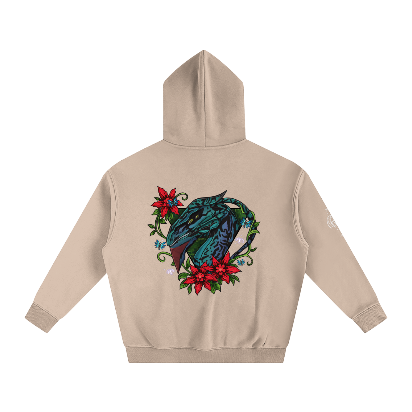 Spirit of the banshee - ( red ) - oversized fleece hoodie