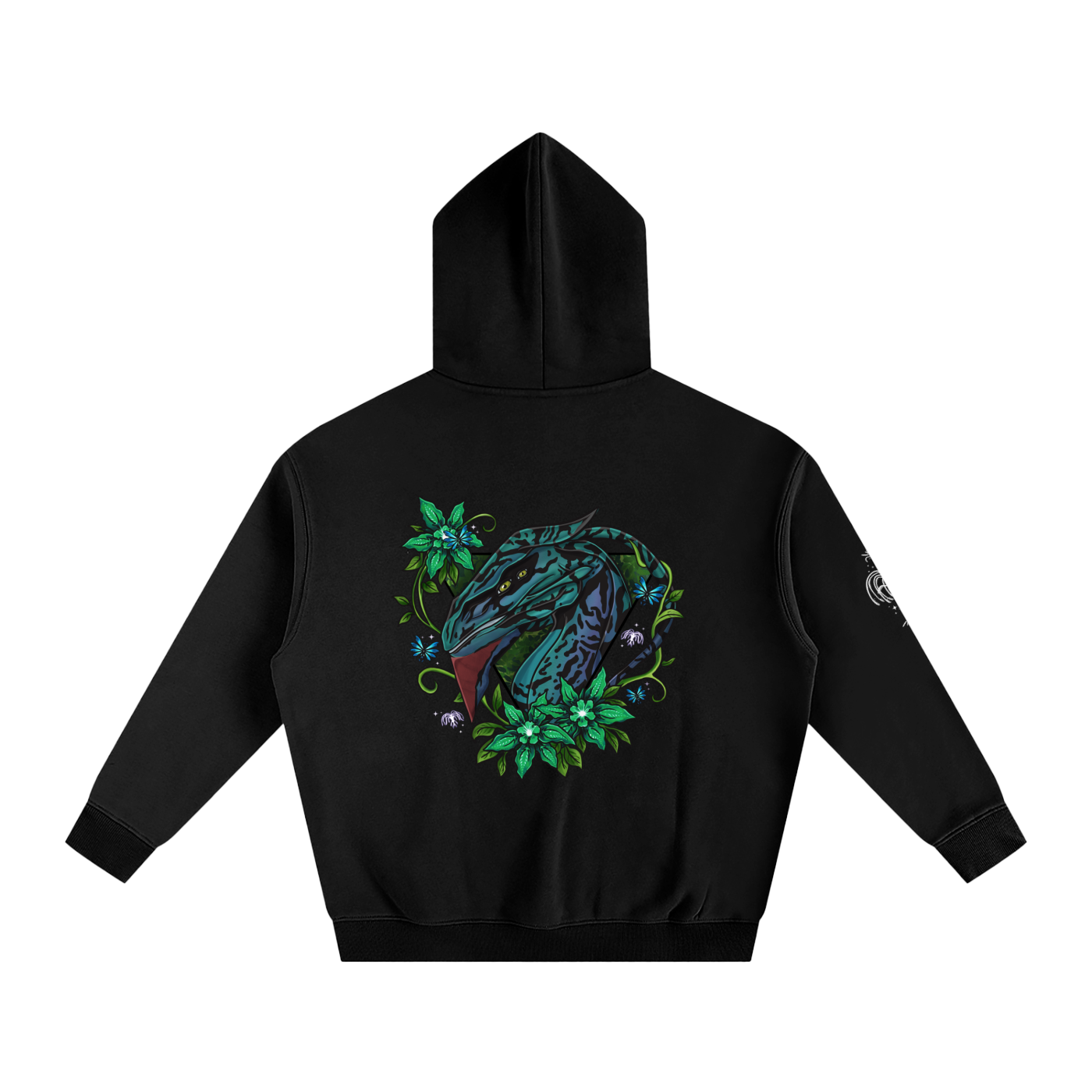 Spirit of the banshee - ( green ) - oversized fleece hoodie