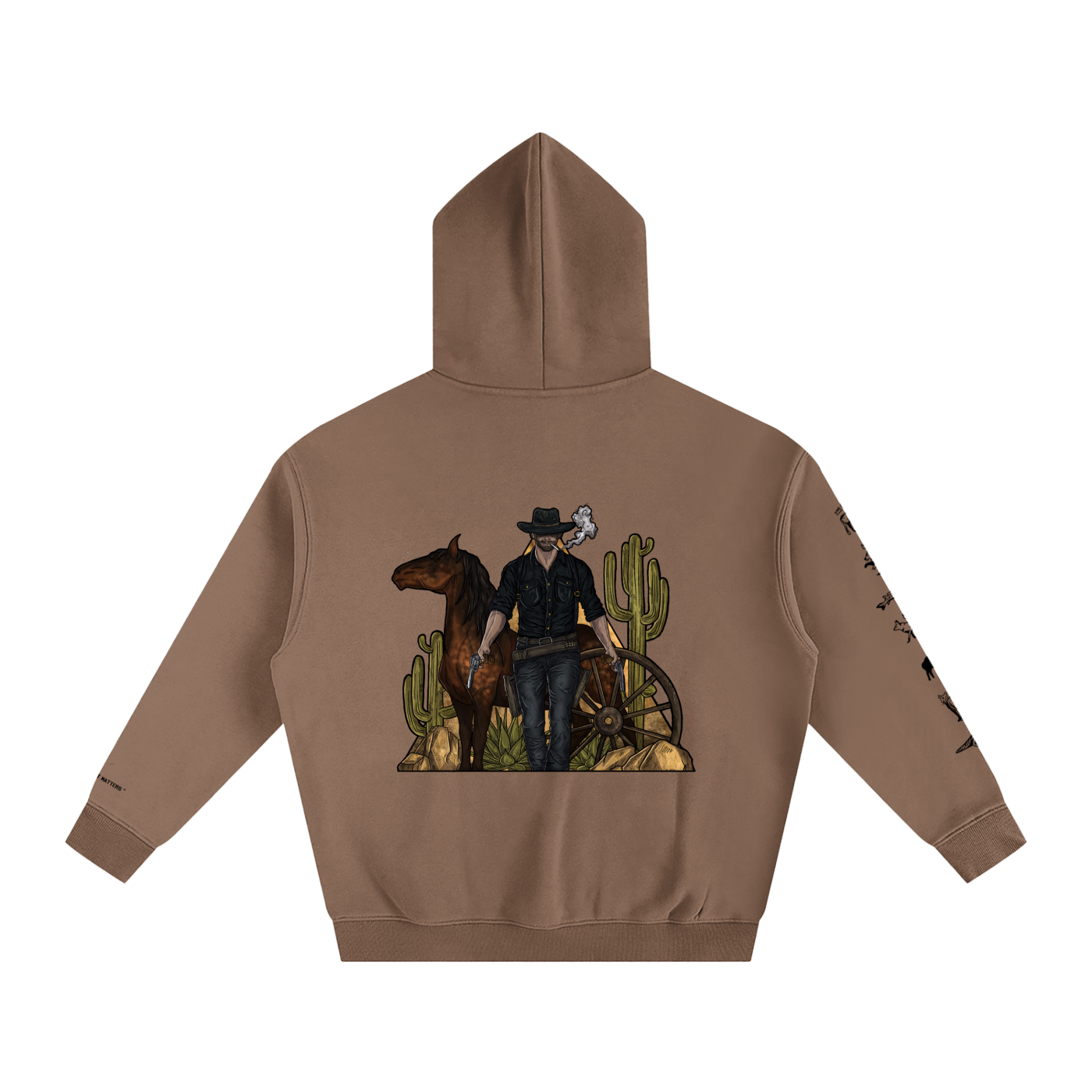 Forever Outlawed - coloured ( lighter ) Oversize Fleeced Hoodie