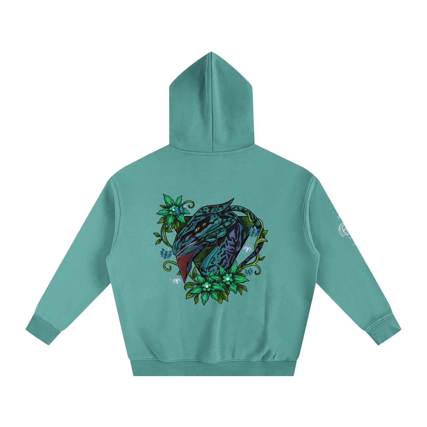 Spirit of the banshee - ( green ) - oversized fleece hoodie