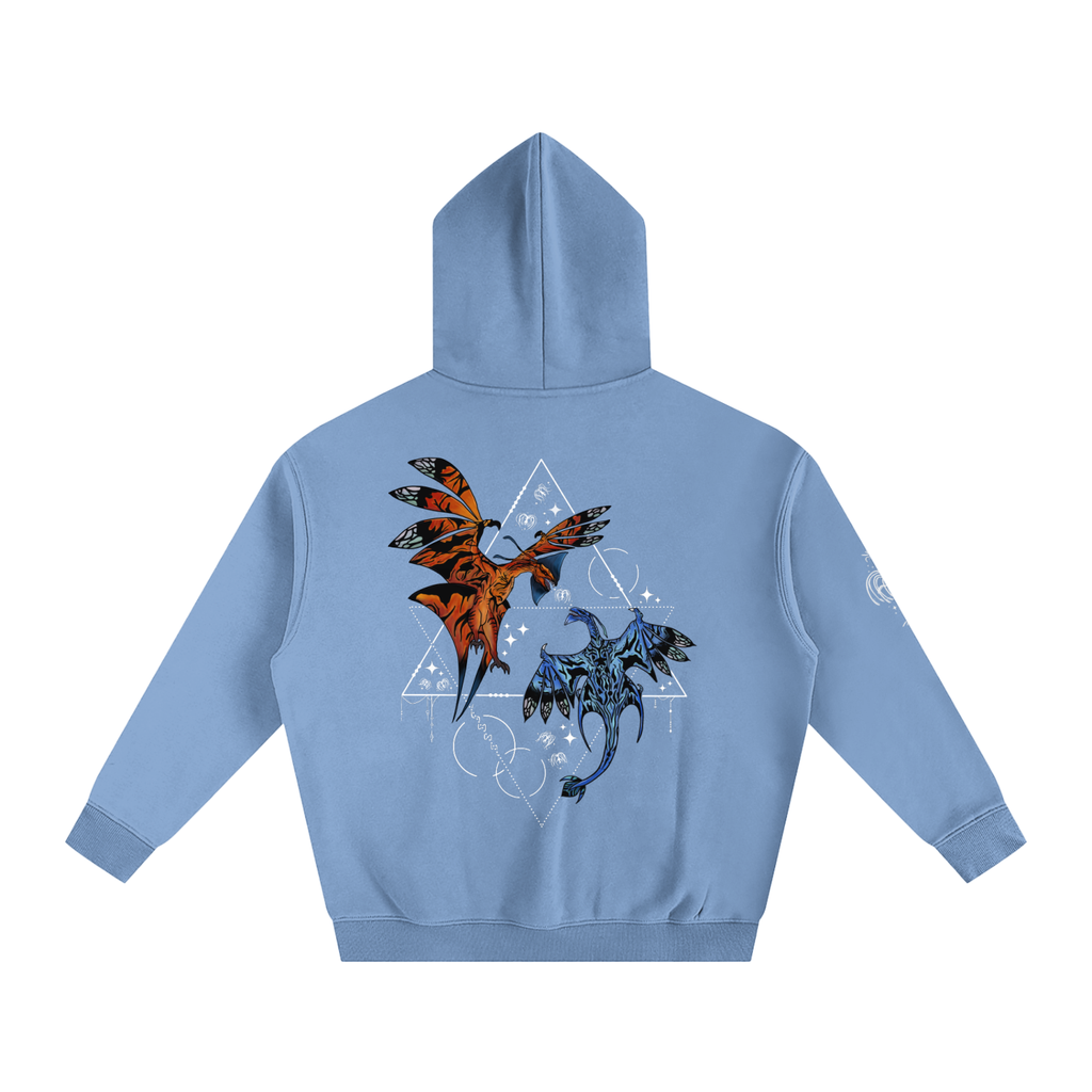 Wings Of The First Bond - Darker Colours ) Oversized Fleece Hoodie
