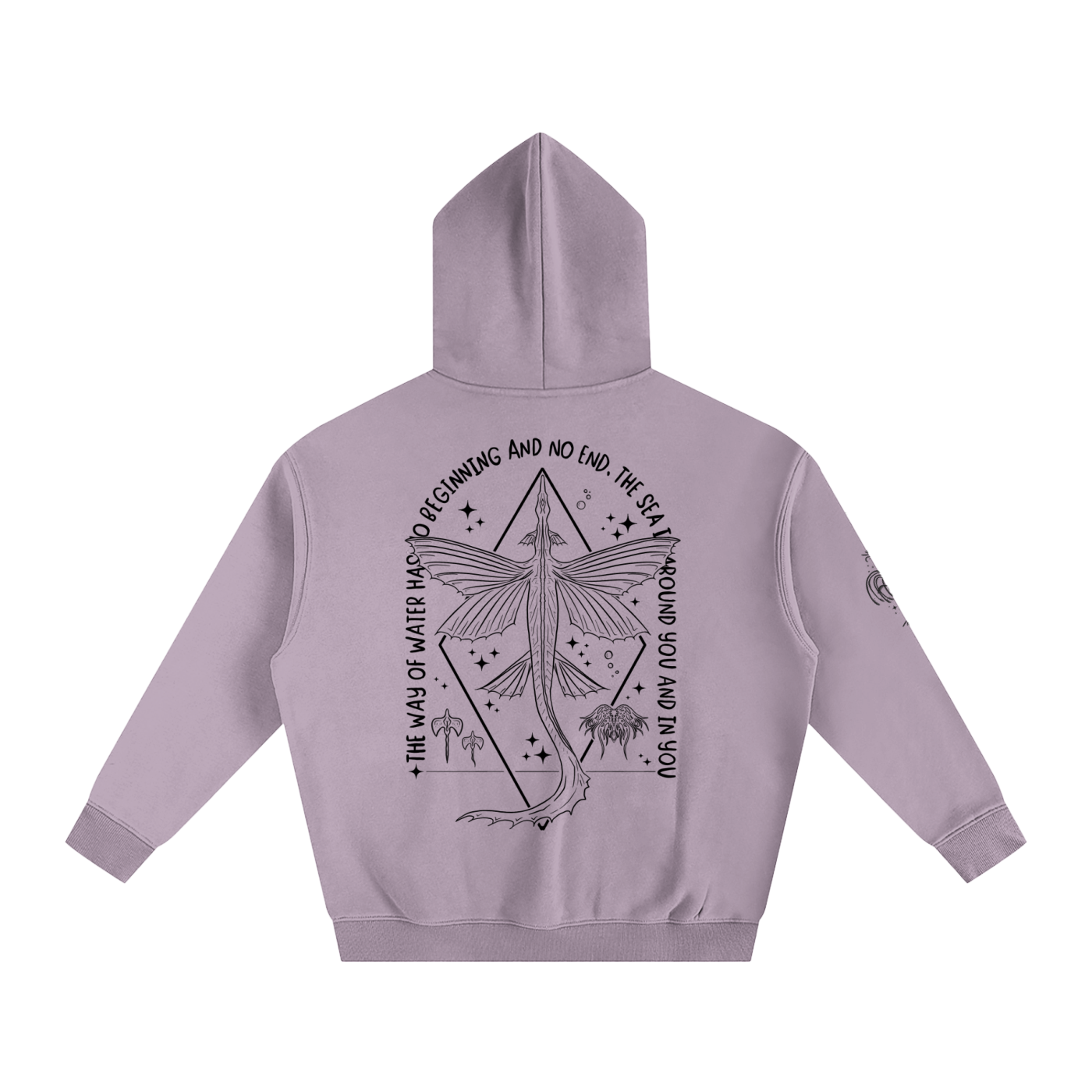 Ocean Wings - Lighter Colours ) Oversized Fleece Hoodie