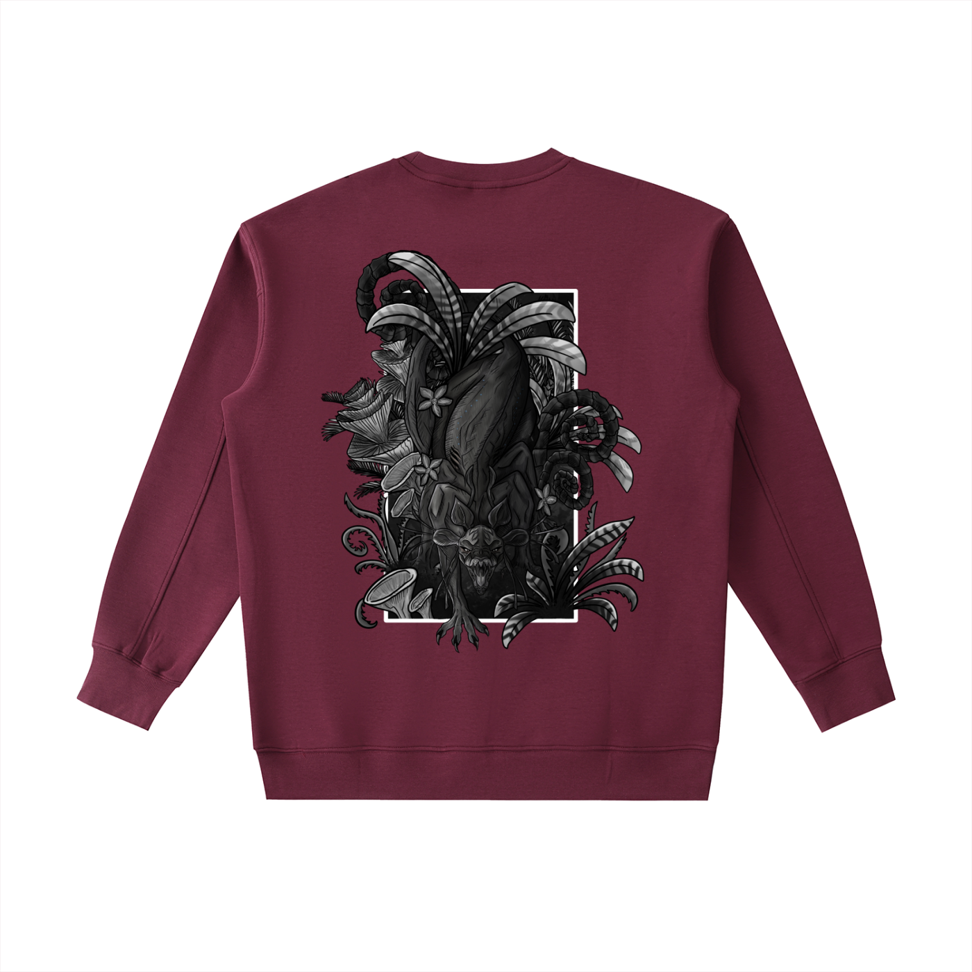 Echo of the first beast -( Lighter design B&W ) Essential Heavyweight Crewneck Sweatshirt