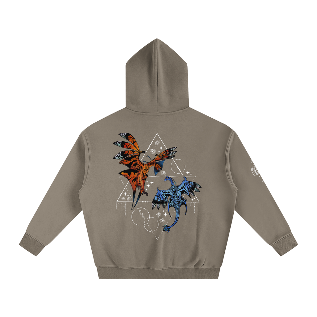 Wings Of The First Bond - Darker Colours ) Oversized Fleece Hoodie
