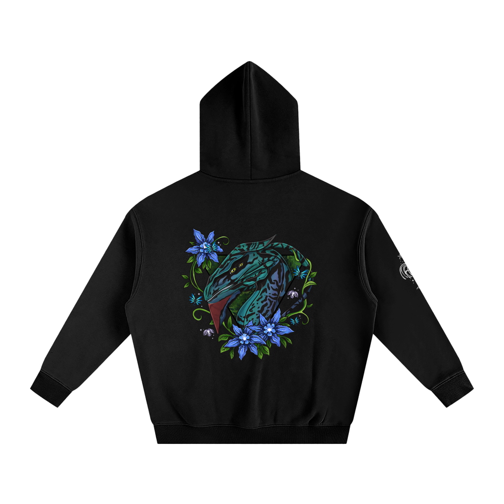 Spirit of the banshee - ( blue ) - oversized fleece hoodie