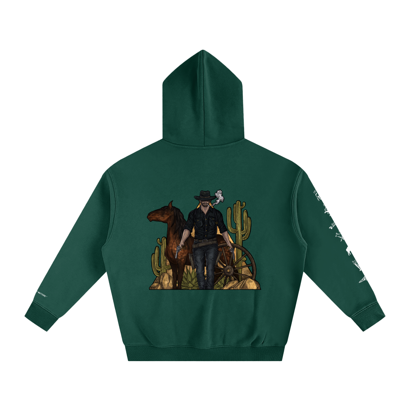 Forever Outlawed - coloured ( Darker ) Oversize Fleeced Hoodie